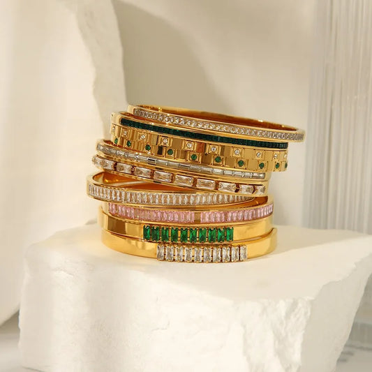 Celestial Stack Gold Bangles