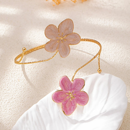 Petal bind Drip Oil Flower Arm Cuff