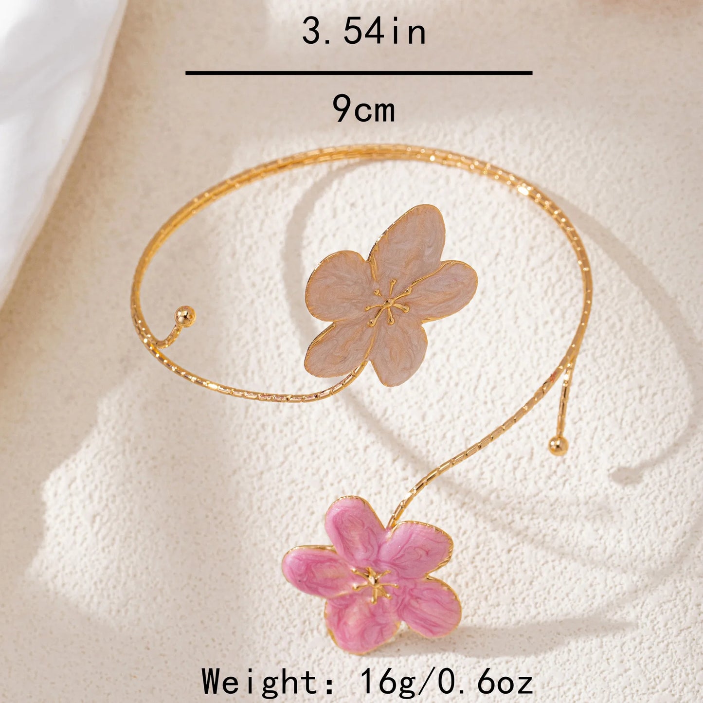 Petal bind Drip Oil Flower Arm Cuff