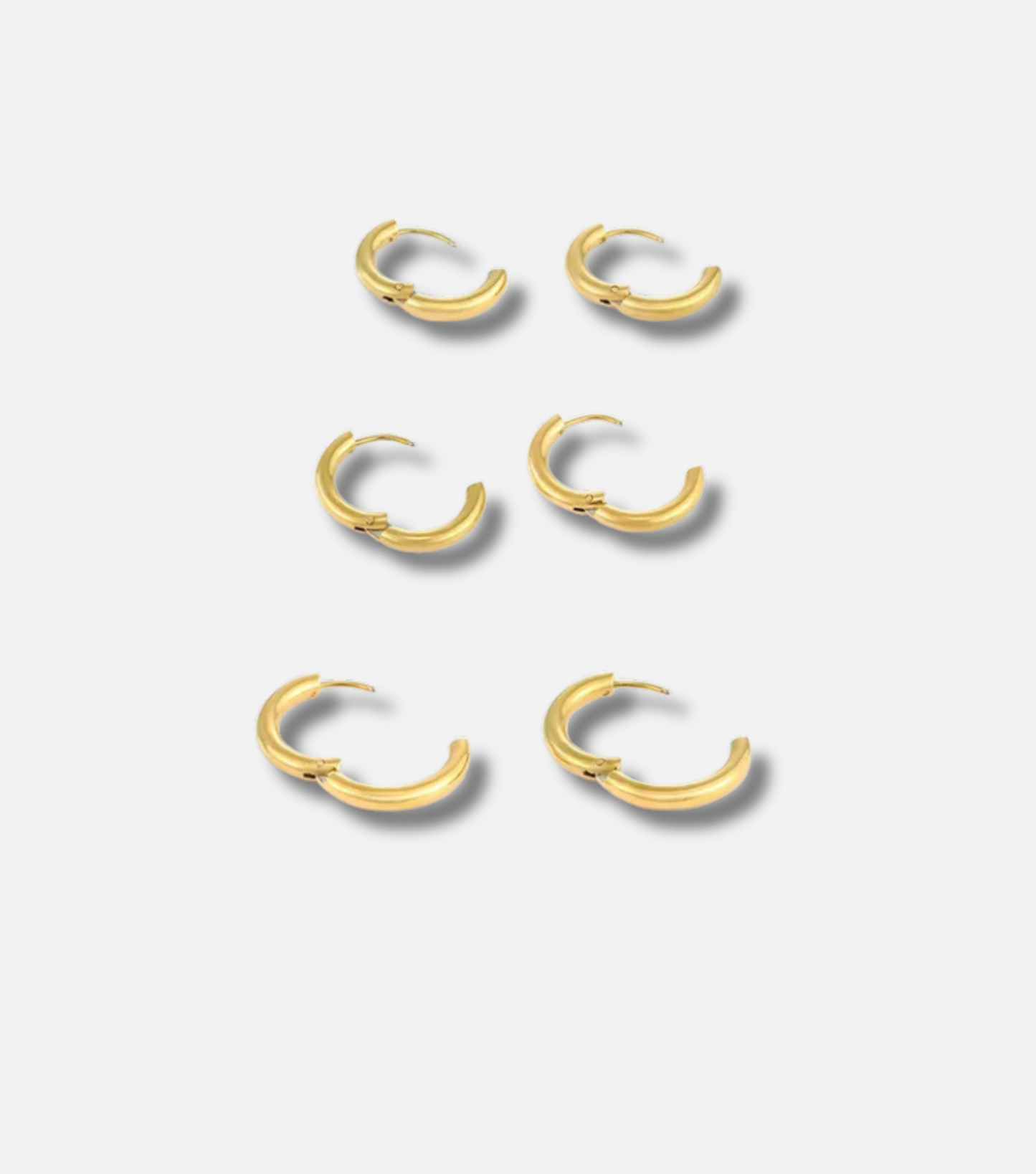 14K Gold Plated Minimalist Huggie Hoops