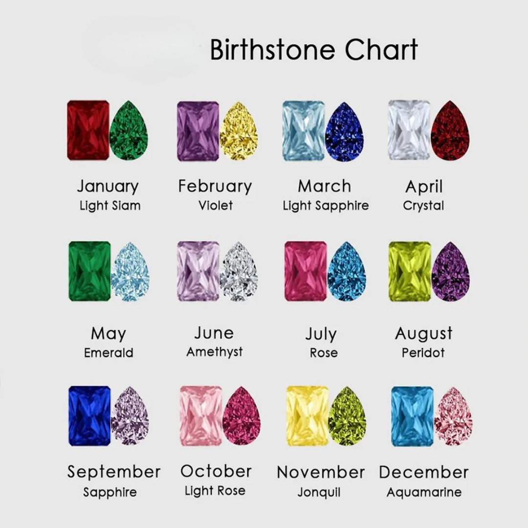 Toi et Moi Duel Gemstone Birthstone Cable Chain Necklace