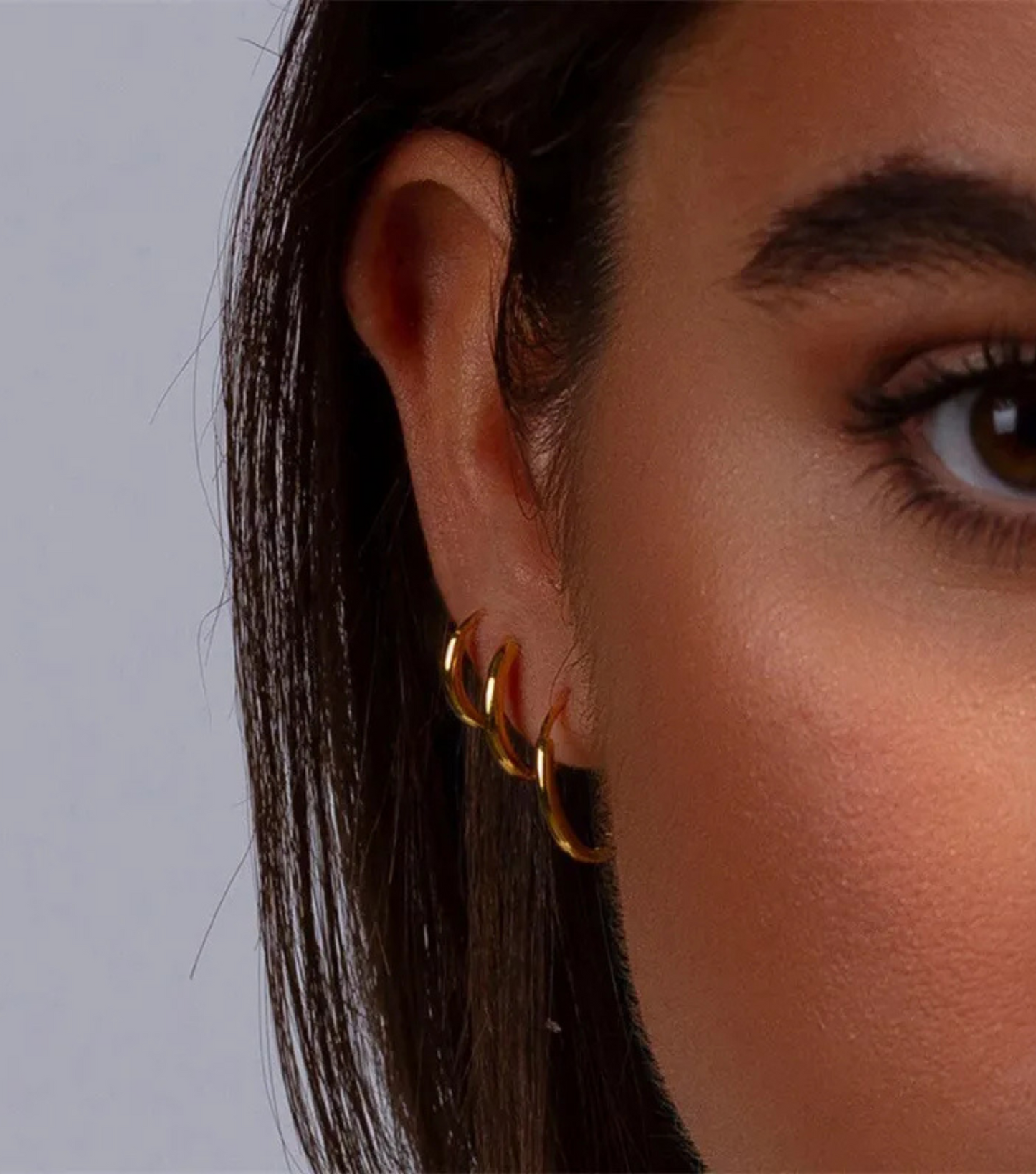 14K Gold Plated Minimalist Huggie Hoops
