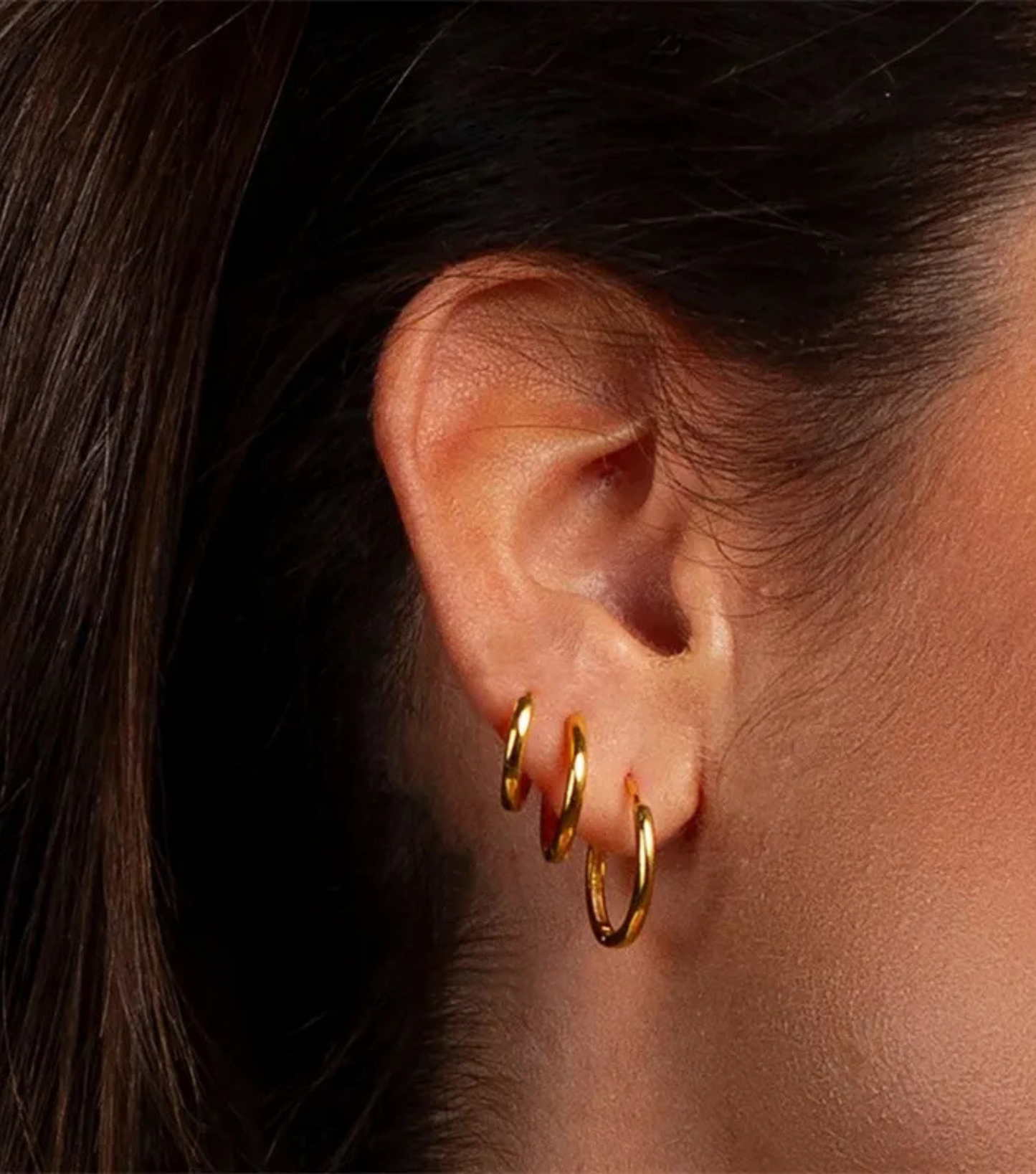 14K Gold Plated Minimalist Huggie Hoops