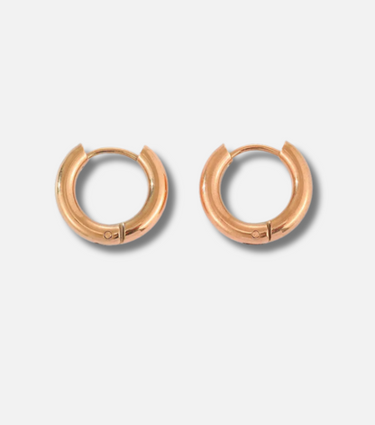14K Gold Plated Minimalist Huggie Hoops