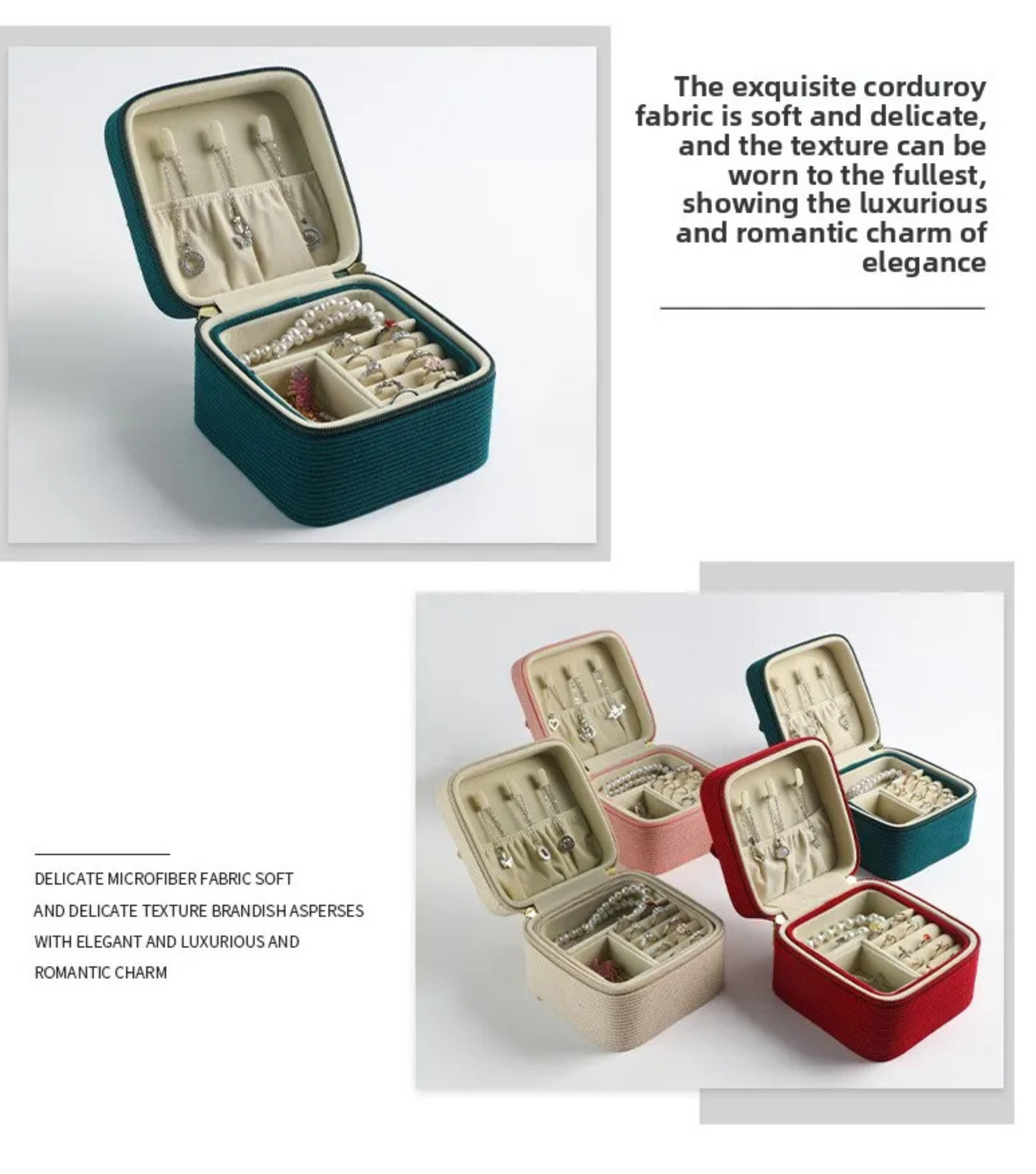 Corduroy Treasure Jewelry Box